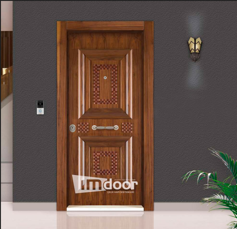 Natural Embossed Steel Doors